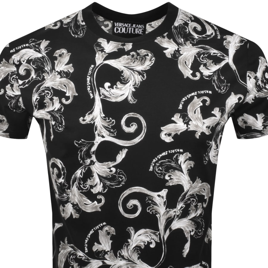 Versace Jeans Couture All Over Print T Shirt Black